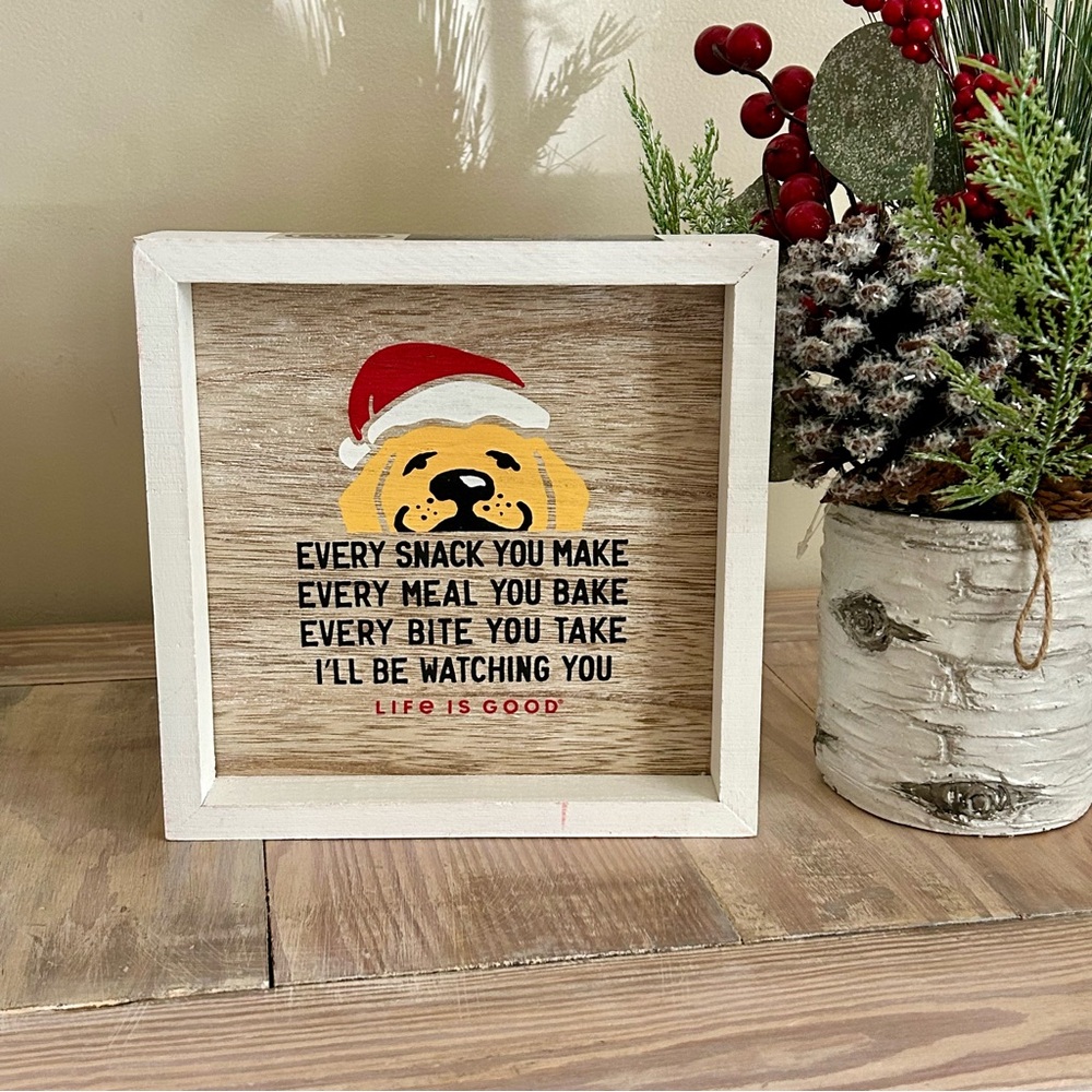 Life is Good Lab/Golden Christmas Plaque 🆕
